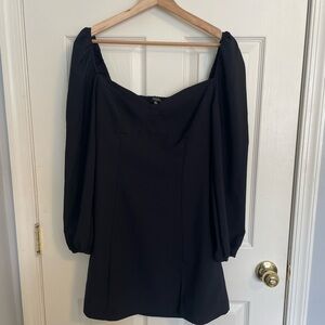Black Puff Sleeve Dress